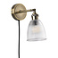 Hellie Plug-in Wall Light ANTIQUE BRASS/CLEAR
