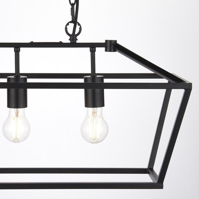 Devonshire Three Light Diner Bar Black