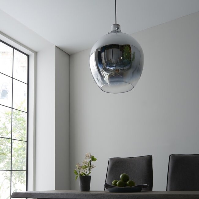 Pallo 1lt Pendant Chrome Ombre Glass