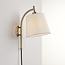 Maddie Wall Light Antique Brass/White