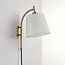 Maddie Wall Light Antique Brass/White
