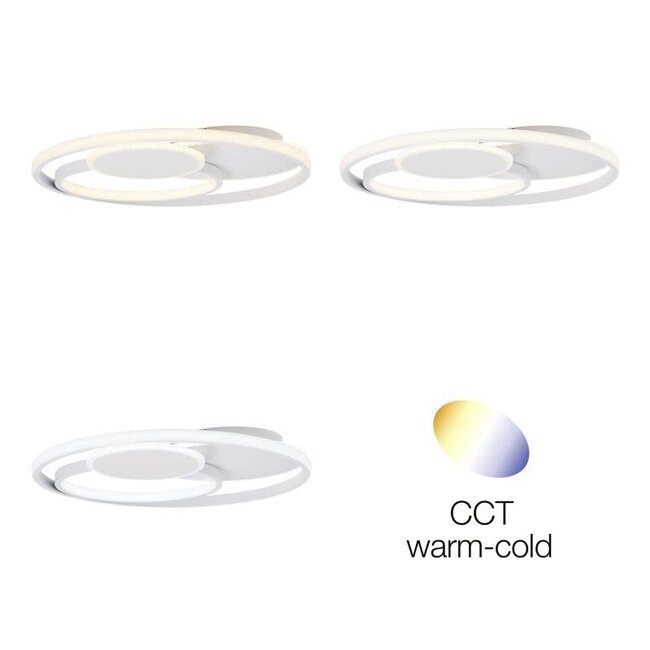 Brilliant Runda LED 50W  5200lm  CCT  Wall & Ceiling Lights Matt White