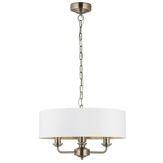 Highclere 3lt Pendant - A.Brass