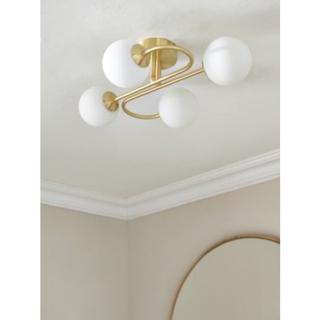 Beeston 4lt Semi Flush Gold
