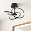 Remi 3lt Semi Flush LED Matt Black Dimmable