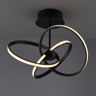 Remi 3lt Semi Flush LED Matt Black Dimmable