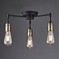 Hixley 3lt Semi Flush Brass/Black