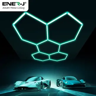 Ener-J 150W LED RGB Car Showroom Lights 2347mmx1641mmx22mm (24pcs), RGB with Remote