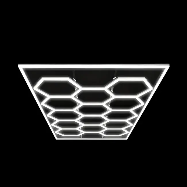 Ener-J 600W LED Car Showroom Lights 57pcs set 6500K 4840mm x 2433mm