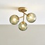 Coven 3 Light Semi Flush Ceiling Fitting Green