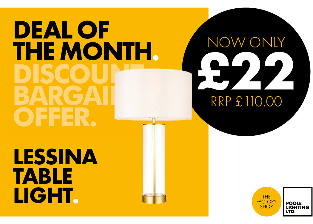 Deal of the Month: Ribb Table light. Now £9.50 each. RRP £25