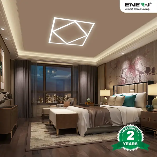 Ener-J Double Square Borderline LED Panel, 60x60 40W 4000 Lumens, 2 Years warranty, 4000K