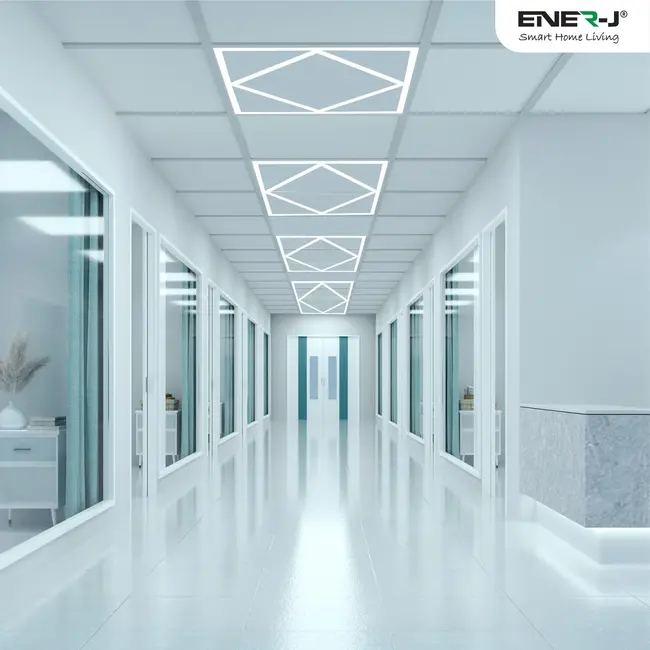 Ener-J Double Square Borderline LED Panel, 60x60 40W 4000 Lumens, 2 Years warranty, 4000K