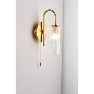 Henstone 1lt Wall Brushed Gold effect