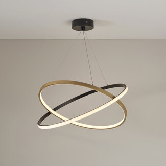 LED Duo 2lt Pendant Black and Gold