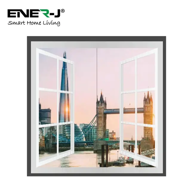 Ener-J 2pcs/set of 120X60 Landscape Surface Panel with London Skyline &  Bridge 2D Design