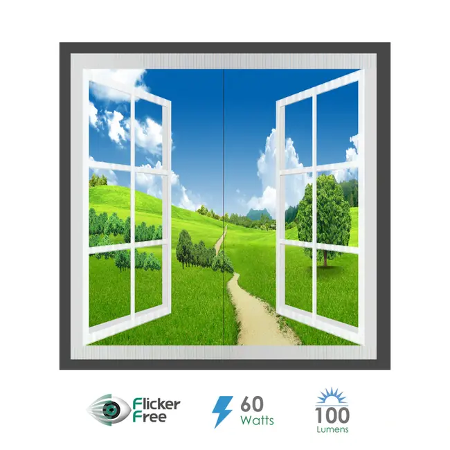 Ener-J 2pcs/set of 120X60 Landscape Surface Panel with Grassland and Sky  2D Design