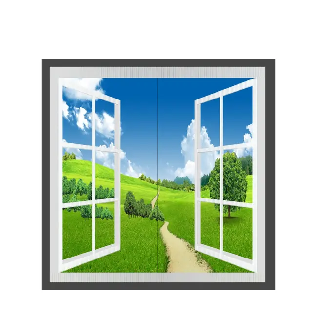 Ener-J 2pcs/set of 120X60 Landscape Surface Panel with Grassland and Sky  2D Design
