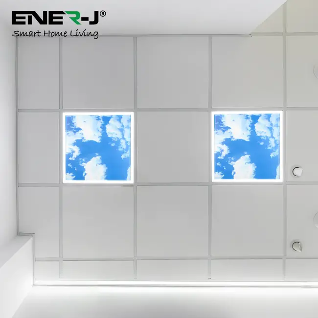 Ener-J SKY Cloud 2D with Borderline LED Backlit Panel, 60x60cms,  40W, 2pcs pack