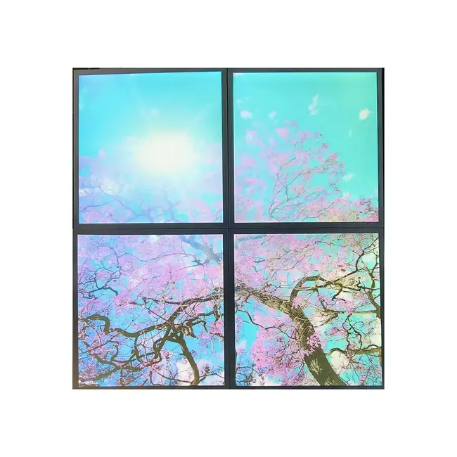 Ener-J 60x60cms SKY Panel with Cherry blossom trees 2D Effect (4 pcs set)