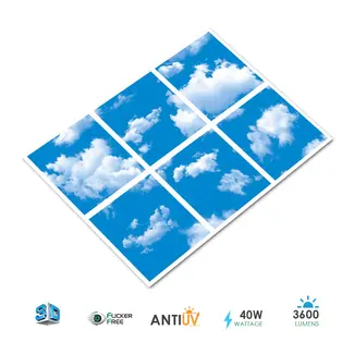 Ener-J SKY Cloud LED Panel 3D version, 60x60cms, 40W, 2 yrs warranty