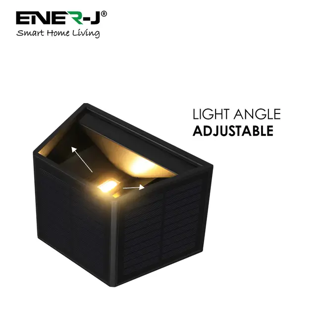 Ener-J Solar Powered, Adjustable Beam Angle Wall Light
