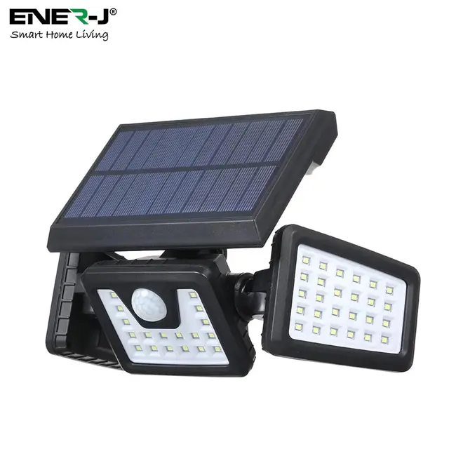 Ener-J Solar Wall Light with Sensor, 3 heads, 6.5W with Remote