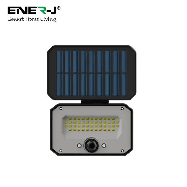 Ener-J 8W PIR Solar Floodlight & Remote with Solar Panel, 6000K