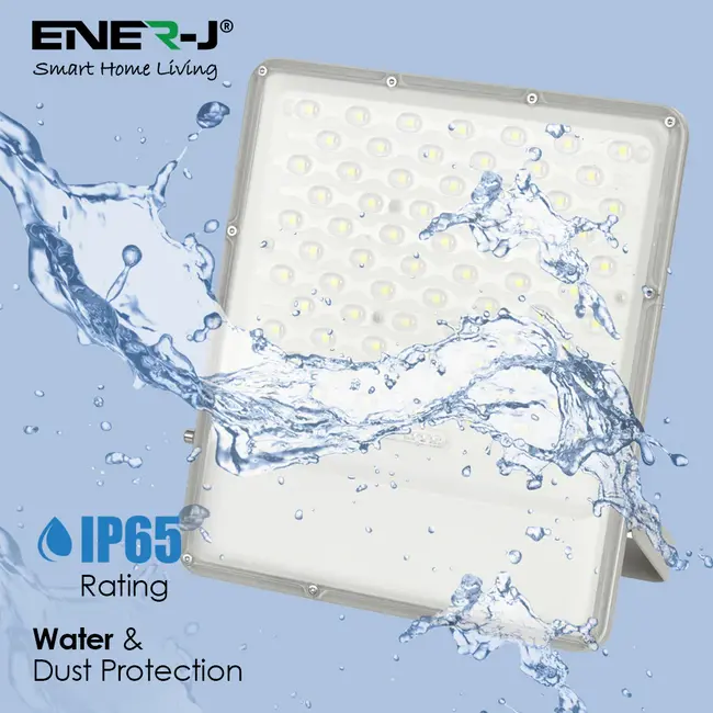 Ener-J 300W LED Floodlights with Solar Panels, 35.5W Solar Panel, 30AH Battery, 3000 lumens