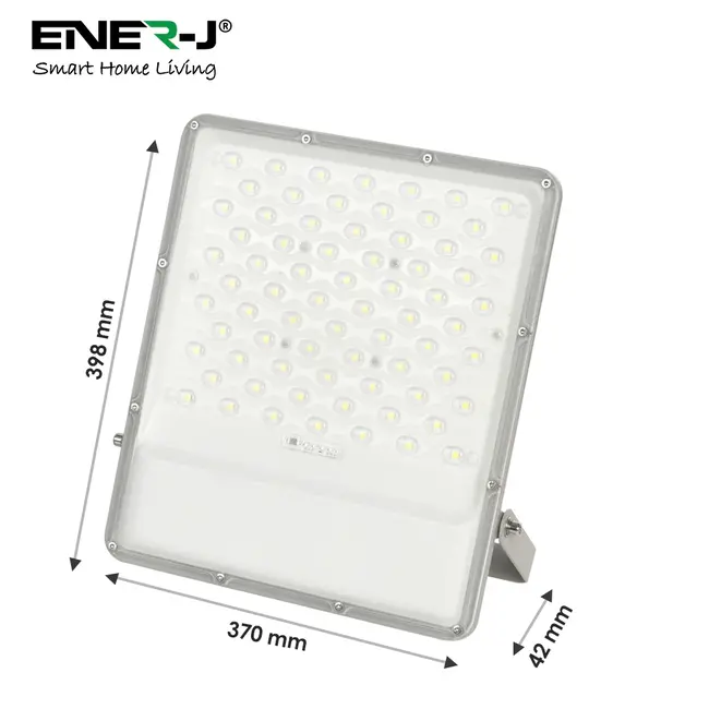 Ener-J 300W LED Floodlights with Solar Panels, 35.5W Solar Panel, 30AH Battery, 3000 lumens