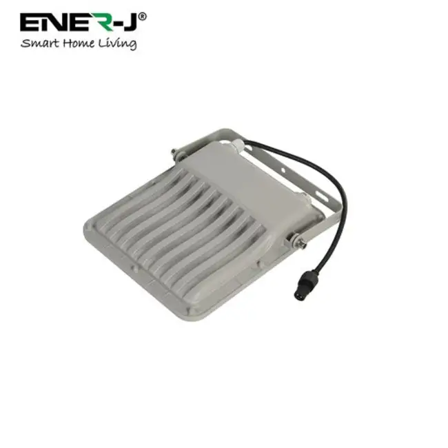 Ener-J 50W LED Floodlights with Solar Panels, 12W Solar Panel, 10AH Battery, 1100 lumens