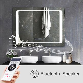 Ener-J LED Mirror with Bluetooth Speaker, CCT Changing & Touch Sensor