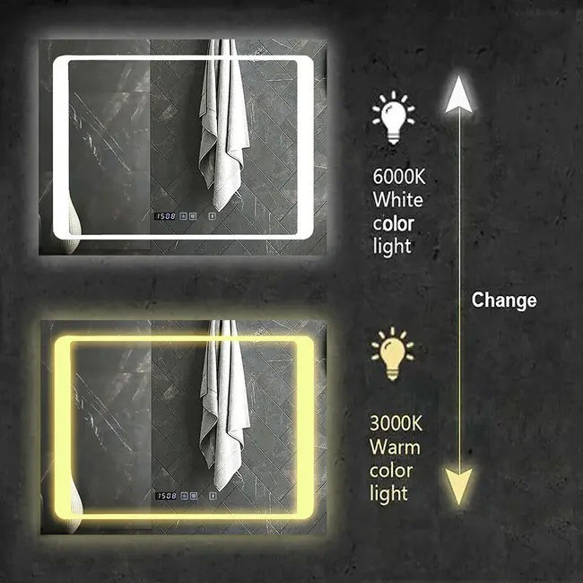 Ener-J LED Mirror with Bluetooth Speaker, CCT Changing & Touch Sensor