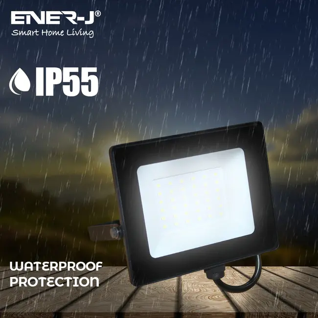 Ener-J 30W LED Floodlight wired with (WS1055) Non Dimmable 5A RF Receiver in 1 box