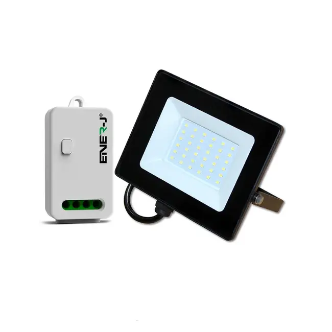 Ener-J 30W LED Floodlight wired with (WS1055) Non Dimmable 5A RF Receiver in 1 box