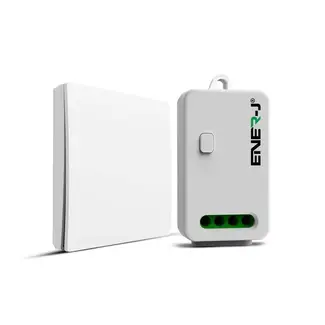 Ener-J 1 Gang Wireless Kinetic Switch + Non Dimmable & WiFi 5A RF Receiver Bundle Kit