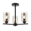 Cynthia 3lt Semi Flush Black