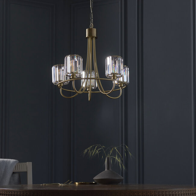 Berenice 5lt Pendant Brass