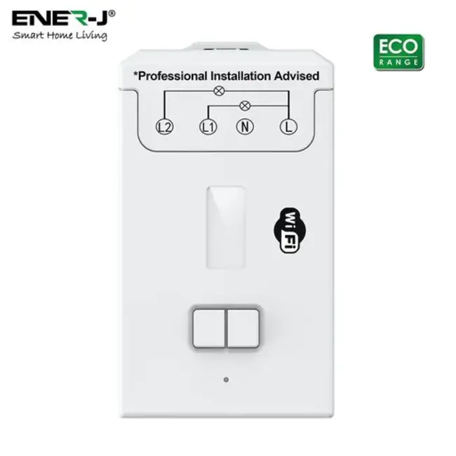 Ener-J 2 way Wireless Receiver, 5Ax2 on/off,RF433mhz + WiFi Non Dimmable