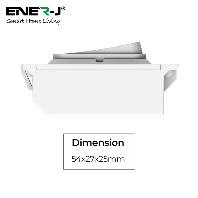 Ener-J 1 Gang Grid Switch - HAGER Style White