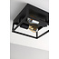 Lodon 2lt IP44 Semi Flush Matt Black