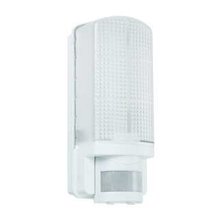 Motion LED PIR 1lt wall IP44 6W daylight white - frosted pc