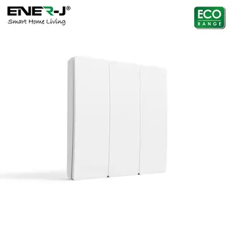 Ener-J 3 Gang Wireless Kinetic Switch White Body