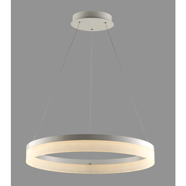 Minnie LED Pendant White and Steel