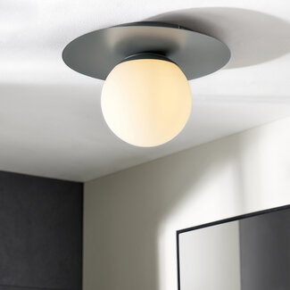 Tosia Bathroom 1 Light Flush Dark Grey