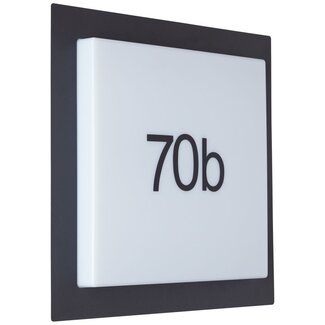 Brilliant Sten LED Number Wall IP44 18cm x 18cm