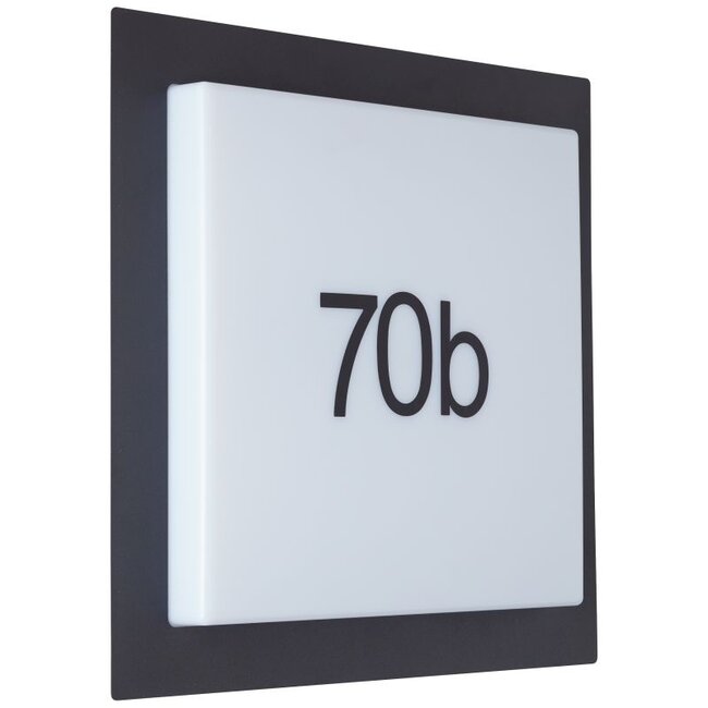 Brilliant Sten LED Number Wall IP44 18cm x 18cm