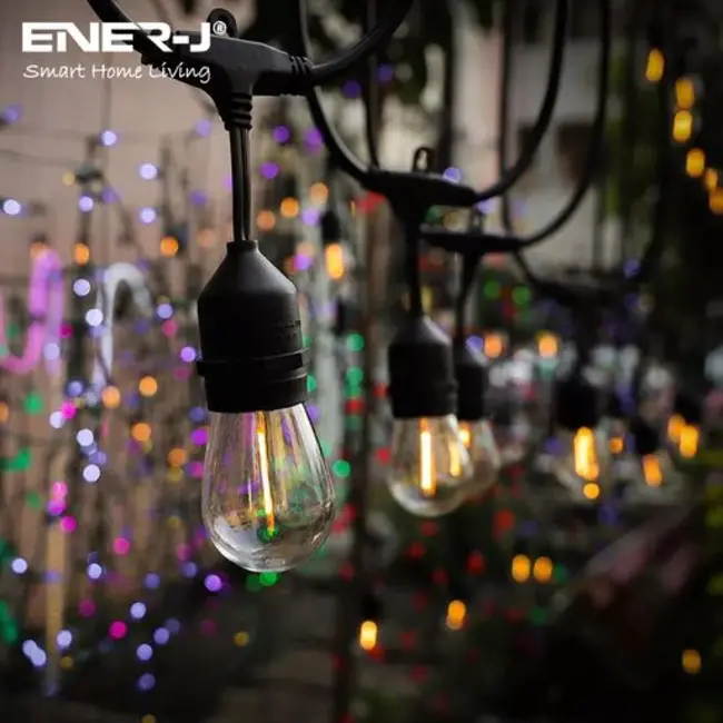 Ener-J LED festoon String Kit with 30 meters, 30+2 LED S14 Filament Lamps