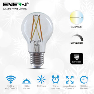 Ener-J GLS E27 LED Smart CCT Clear