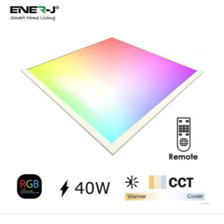 Ener-J 600*600mm Smart RGB+CCT Backlit Panels 40W with remote, APP & Voice Control